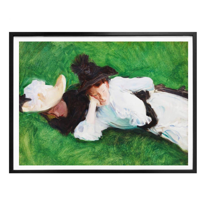 Poster Sargent - Zwei Mädchen auf dem Rasen - WA318270