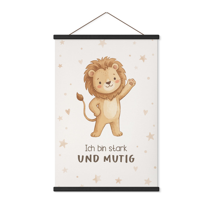 Stoffbild mit Löwe - Glaubenssatz 