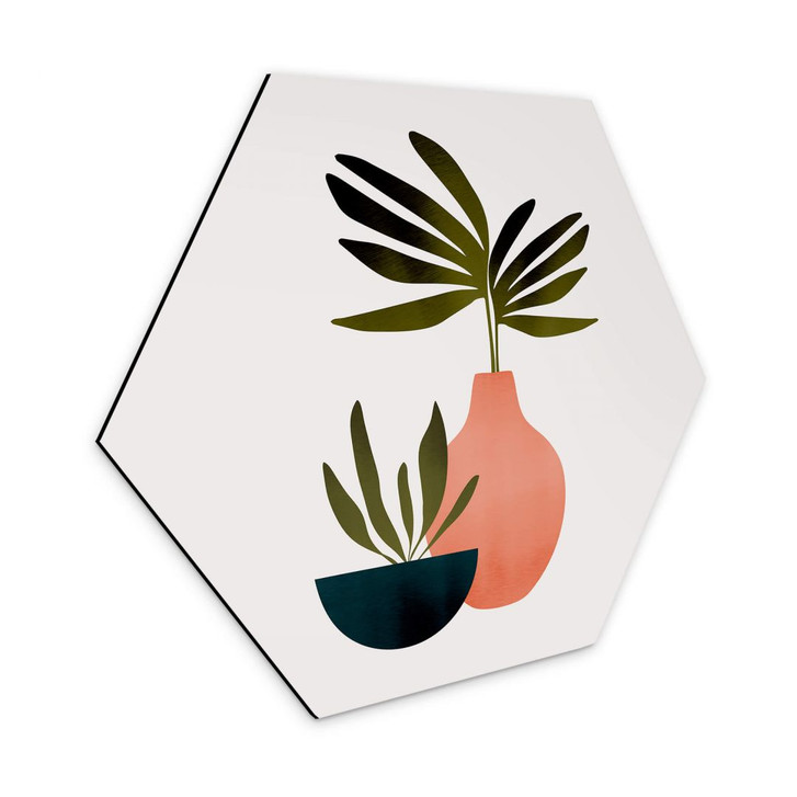 Alu-Dibond Wandbild Kubistika - Skandinavisches Stillleben - Hexagon - WA352286