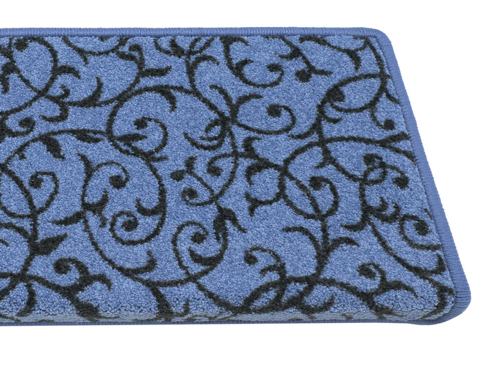 Bijou Home & Office Floral  Stufenmatte Rechteckig Wunschmass in Blau - TS503262