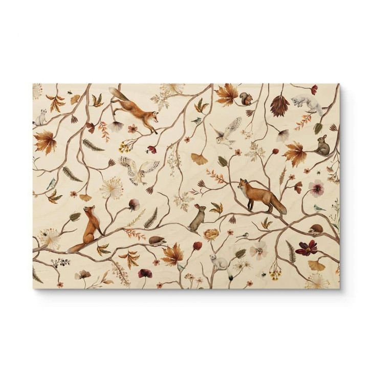 Holzbild Waldtiere im Herbst - Kikki Belle - WA425686