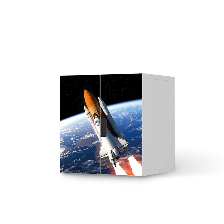 Möbelfolie IKEA Stuva / Malad Schrank - 2 kleine Türen - Space Traveller - CR119051