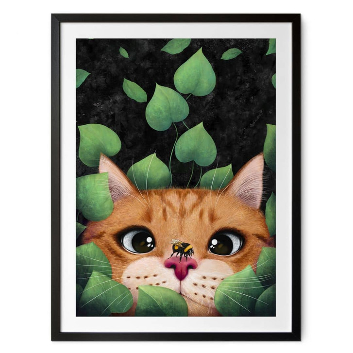 Poster fürs Kinderzimmer - Süsse Katze im Busch - Korenkova - WA435985