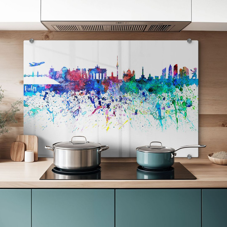 Spritzschutz Bleichner - Berlin Aquarell Skyline - WA250018