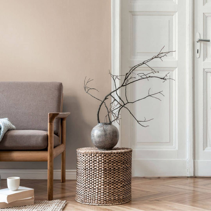 Unitapete Leinenoptik Creme Beige – Vliestapete einfarbig strukturiert matt - WA465470