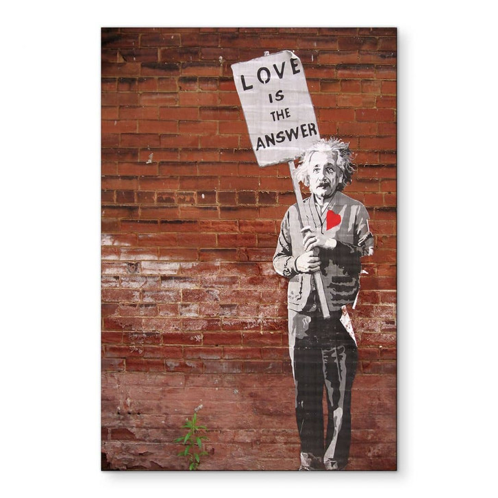 Wandbild Banksy - Love is the answer - Alu-Dibond - WA422411