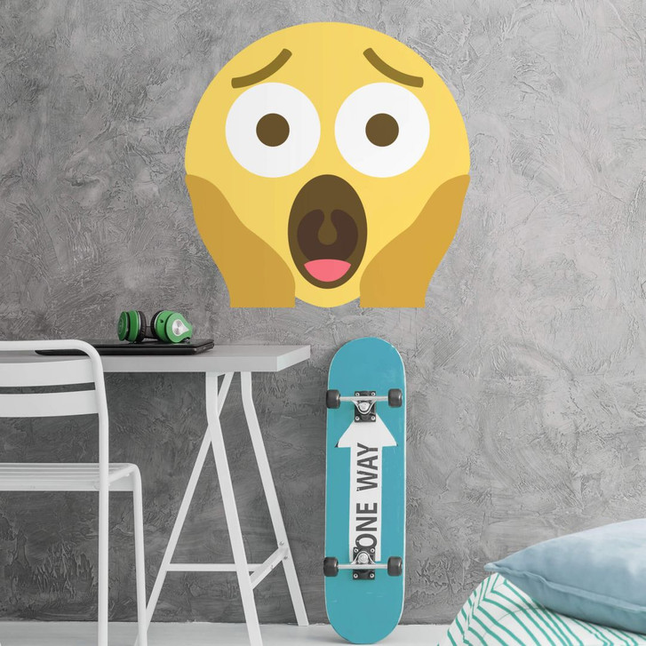 Wandtattoo Emoji Screaming in Fear - WA209291