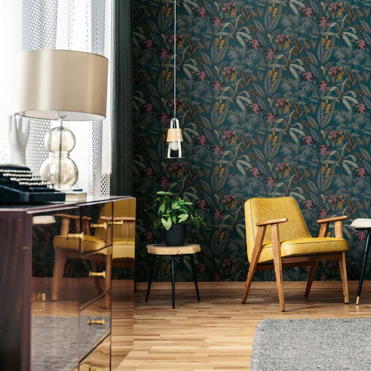 A.S. Création Tapete Wald PintWalls Vliestapete Blau, Grün, Gelb - WA351381