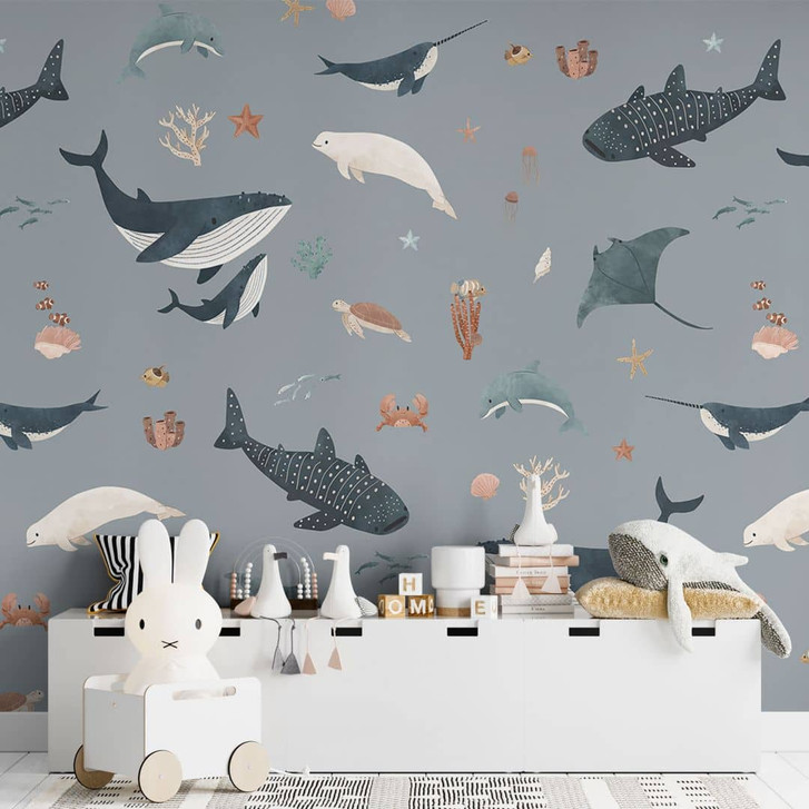 Fototapete Maritime Unterwasserwelt - Wale und Meerestiere - Kikki Belle - WA432090