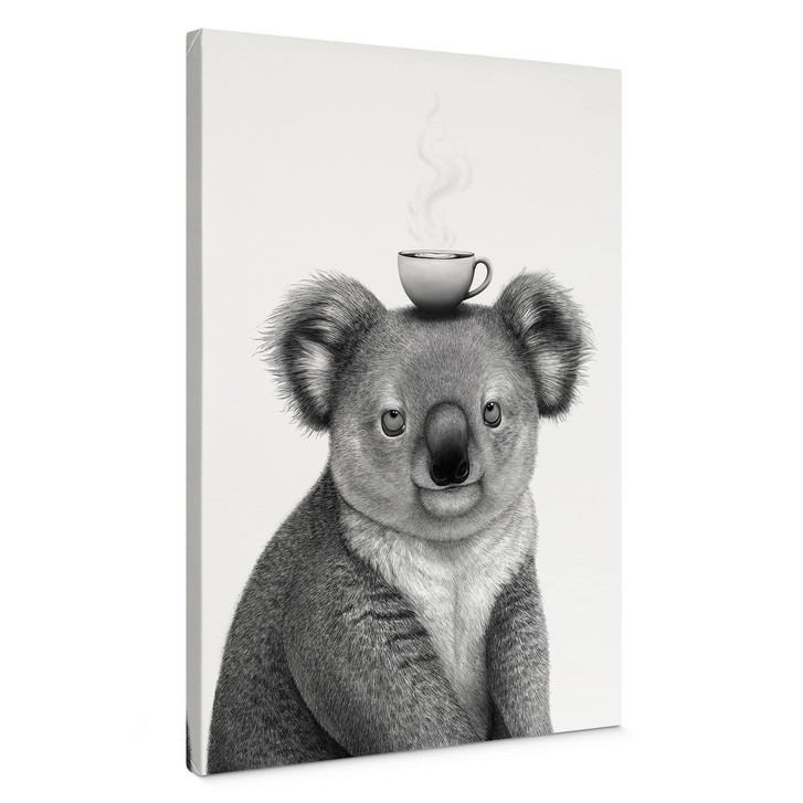 Leinwandbild Koalabär mit Kaffee - Korenkova - WA512863