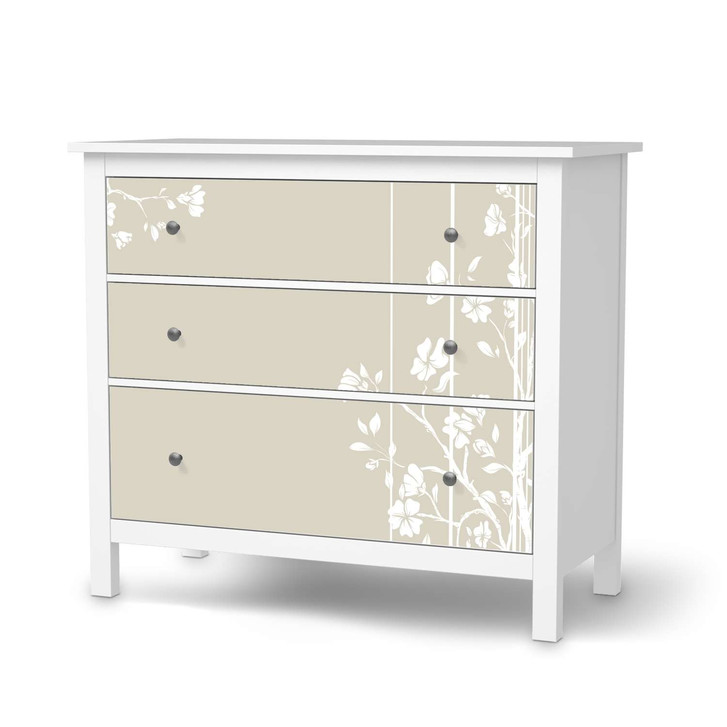 Möbelfolie IKEA Hemnes Kommode 3 Schubladen - Florals Plain 3 - CR114720
