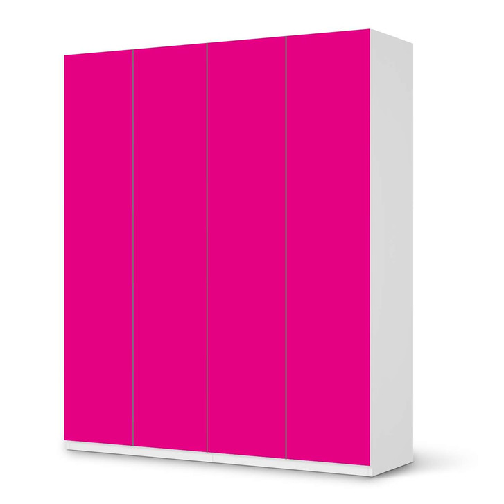 Möbelfolie IKEA Pax Schrank 236cm Höhe - 4 Türen - Pink Dark - CR116911