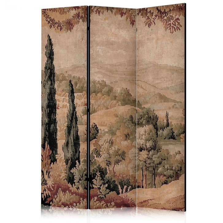 Paravent, Raumteiler freistehend, Trennwand - Landscape with Cypresses: Old Tapestry - WA441947