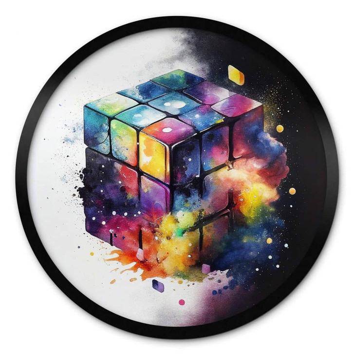 Poster Heine - Magischer Zauberwürfel - Rubik's Cube - Rund - WA407708