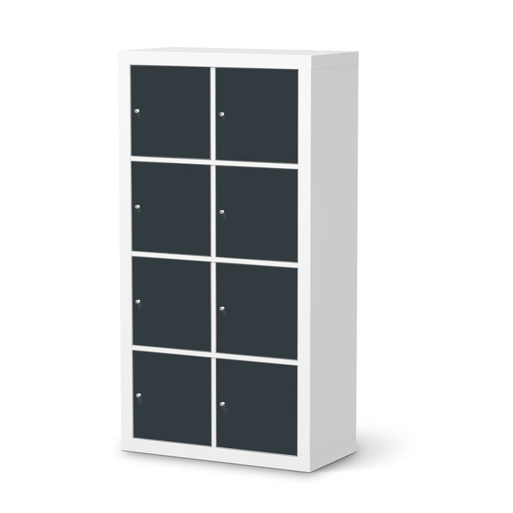 Folie IKEA Kallax Regal 8 Türen - Blaugrau Dark - CR105426