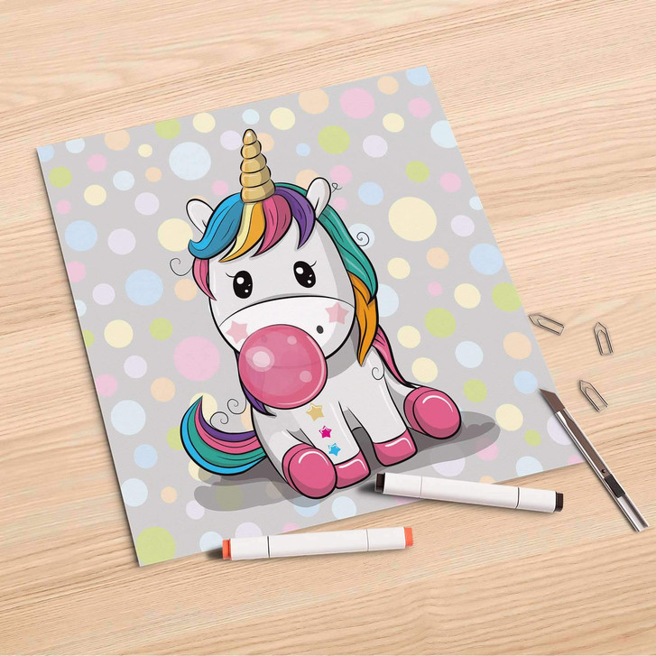 Folienbogen (30x30cm) - Rainbow das Einhorn - CR106915