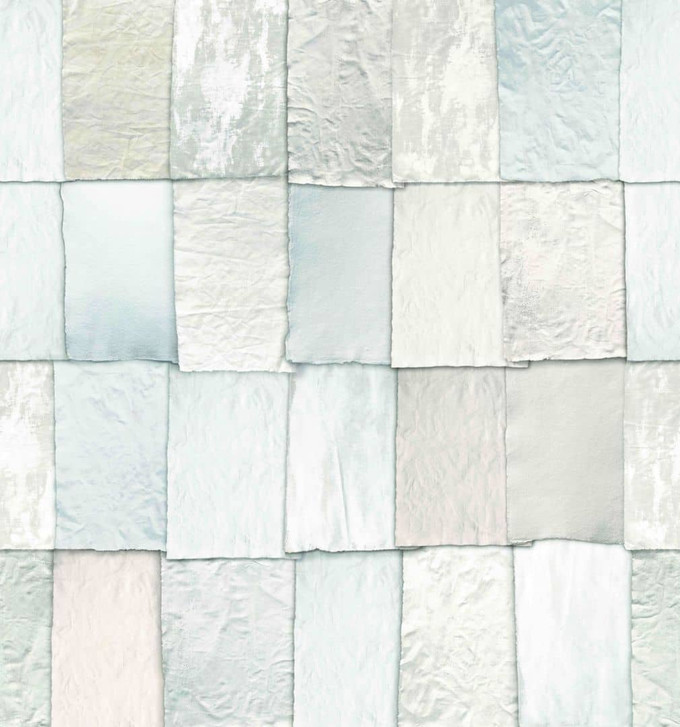 Fototapete Bildtapete Patchwork Papieroptik in Weiss und Beige mit feiner Struktur 3.4 x 3.18 m - WA505335