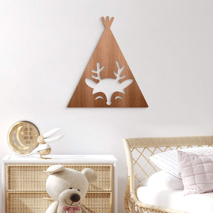 Holzdeko Mahagoni - Tipi - Reh - WA333276