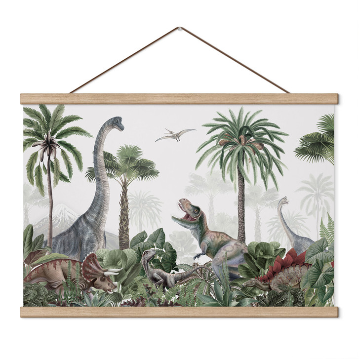 Kinderzimmer Stoffbild Abenteuer der Dinos - Kikki Belle - WA512821