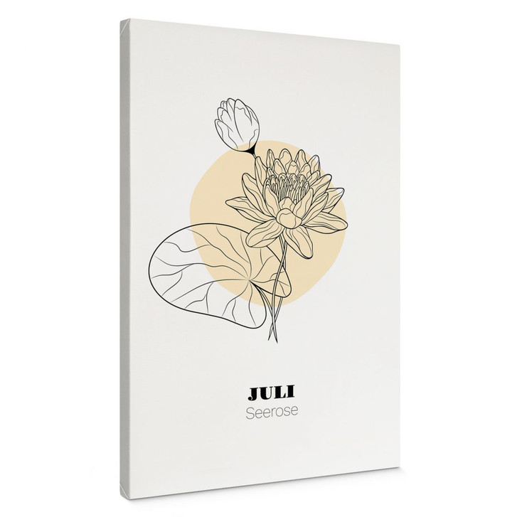 Personalisierbares Leinwandbild Monatsblume Juli - WA486793
