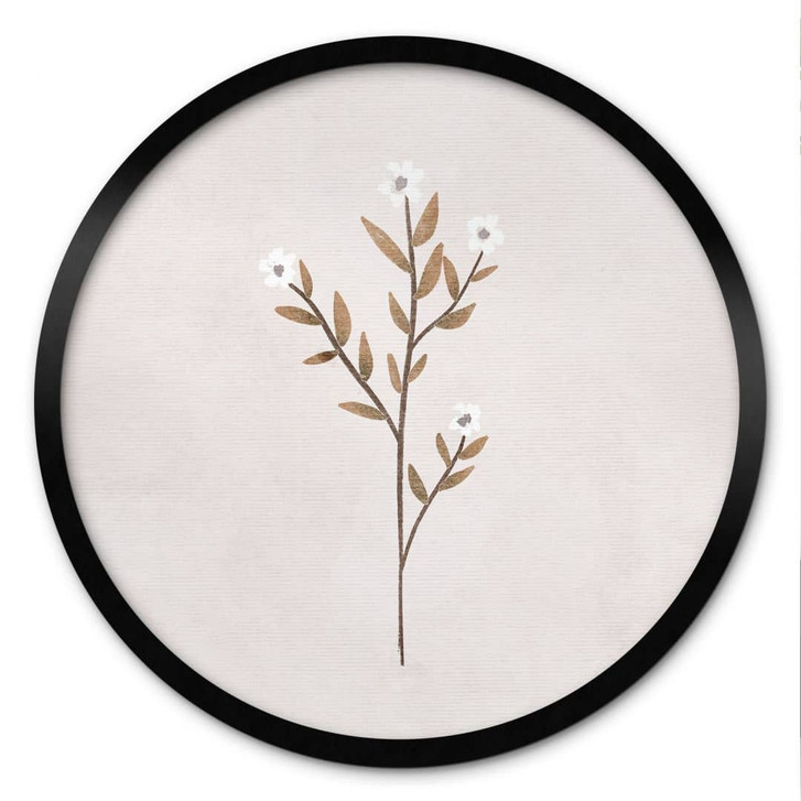 Poster Blumen Illustration - Vergissmeinnicht - Goed Blauw - Rund - WA483519