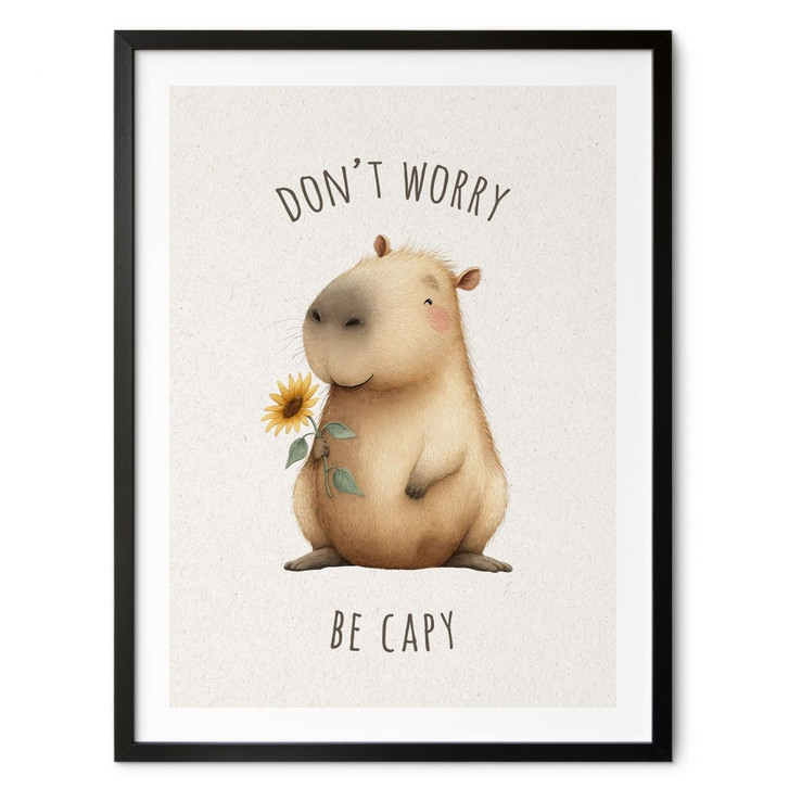 Poster Capybara - Don't worry be capy - WA499352