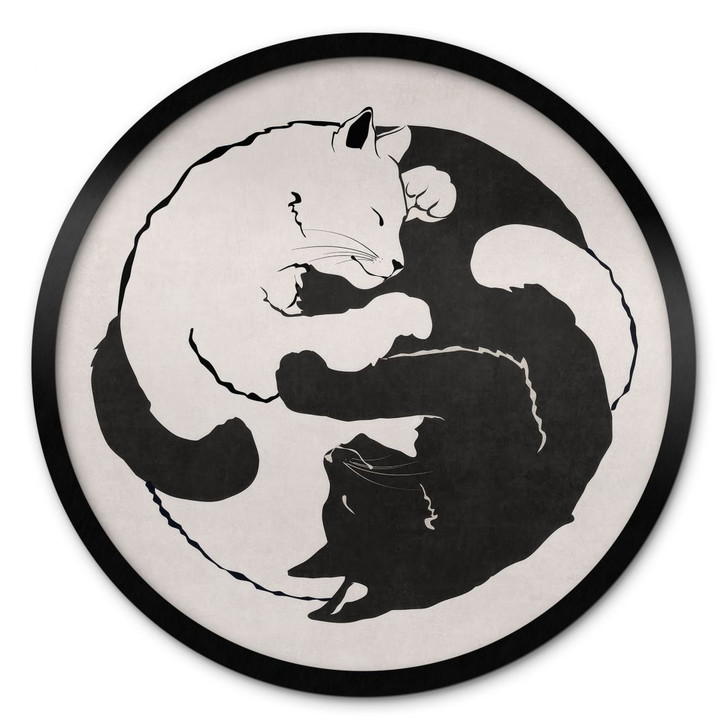 Poster Katzen Ying & Yang - Tunaboylu - Rund - WA427315