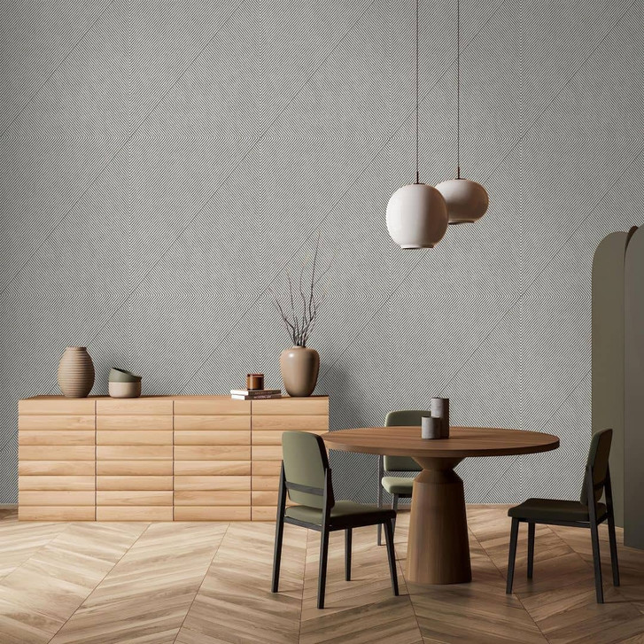 Vliestapete Streifen Klassisch in Beige - WA482946
