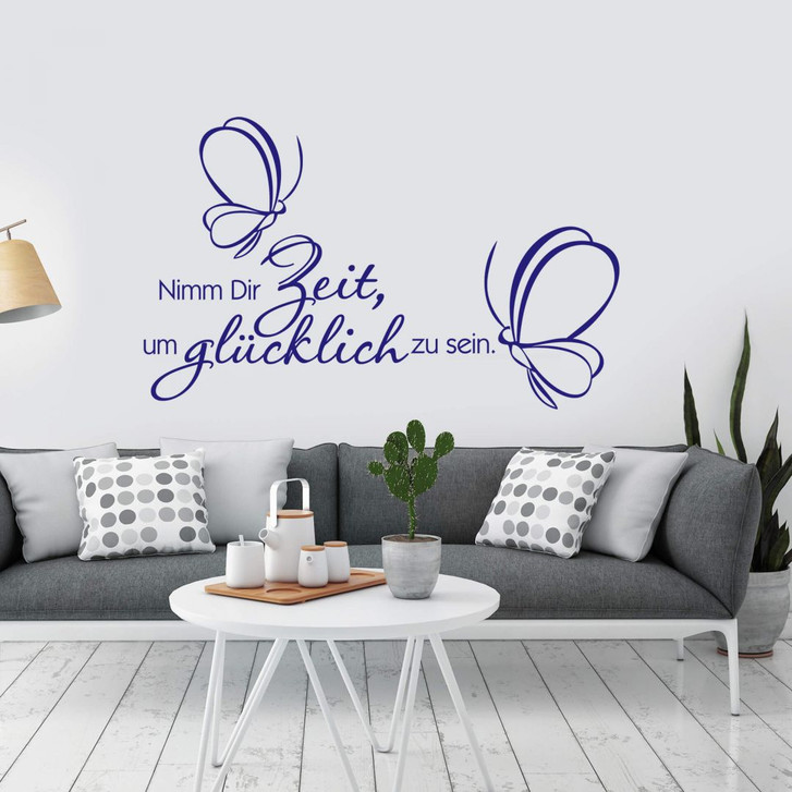 Wandtattoo - Nimm Dir Zeit um glücklich zu sein - WA242633