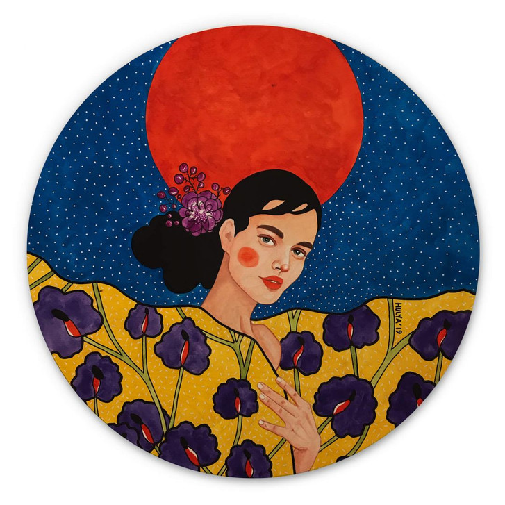 Holzbild Hülya - Vergeude die Nacht - Rund - WA309658