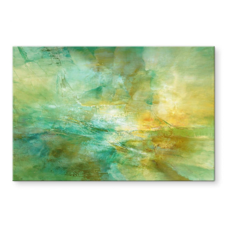 Acrylglasbild Abstrakter Horizont in Limettengrün - Schmucker - WA502410