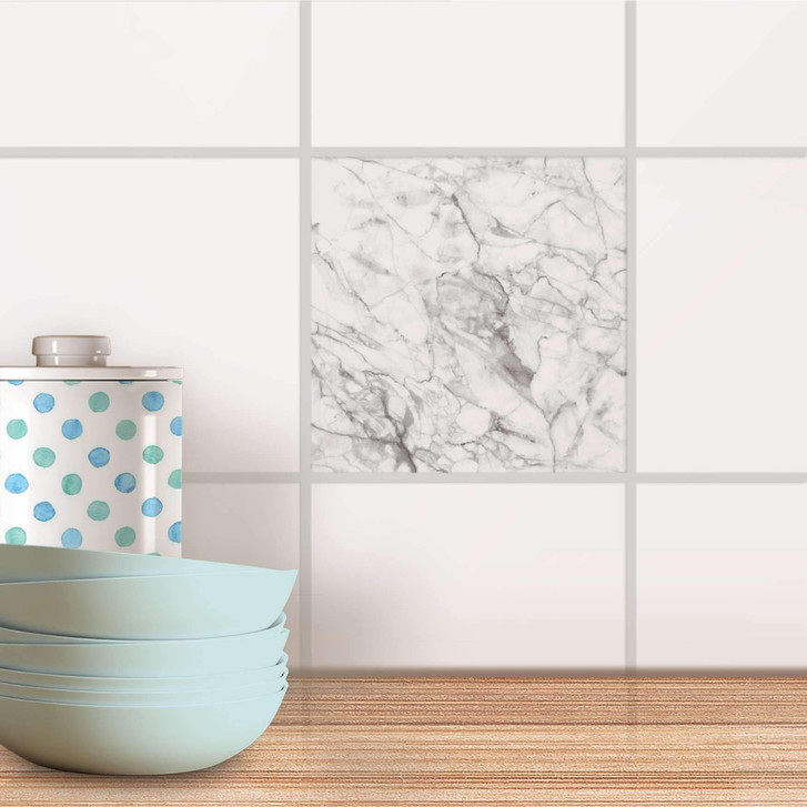 Fliesenaufkleber - Marmor weiss - CR101060