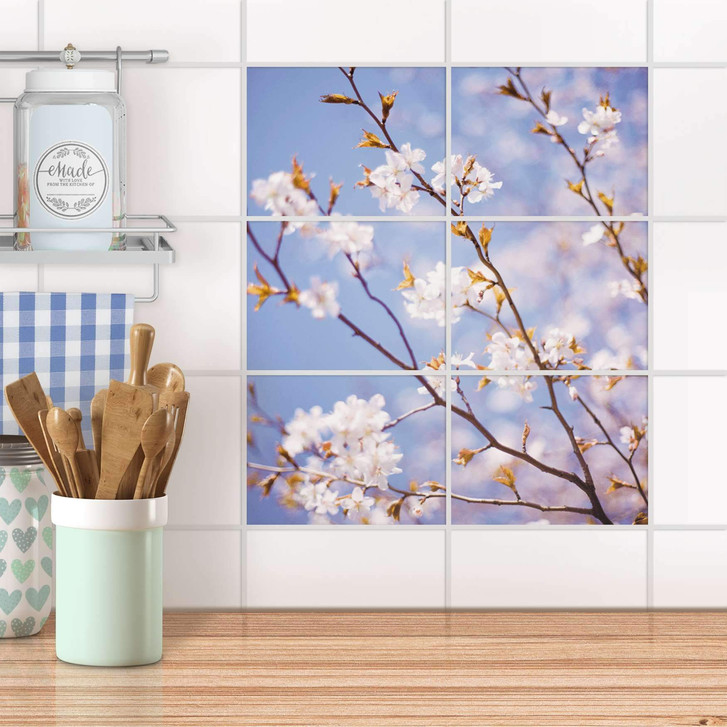 Fliesenfolie quer - Apple Blossoms - CR104353