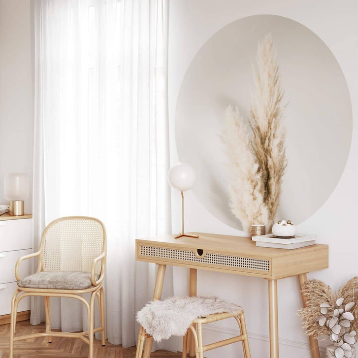 Fototapete 1X Studio - Gebundenes Pampasgras - Rund - Selbstklebend/Vlies - WA320169