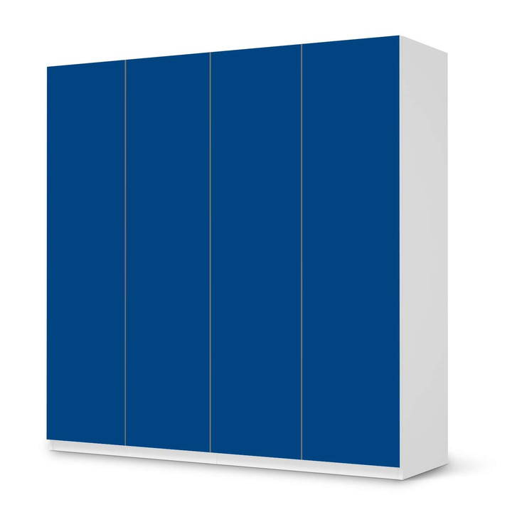 Klebefolie IKEA Pax Schrank 201cm Höhe - 4 Türen - Blau Dark - CR110907