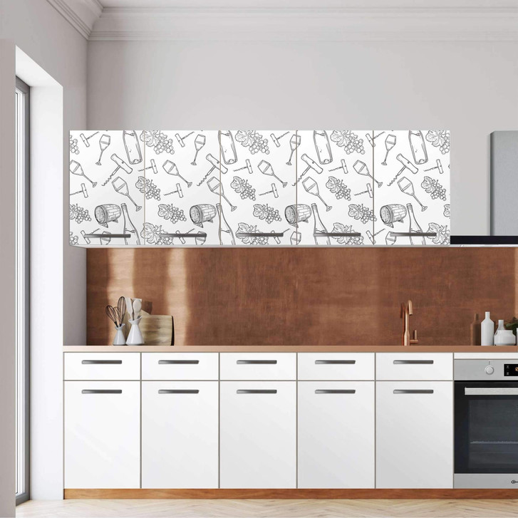 Klebefolie - Wandschrank 200cm Breite - Vino - CR108702