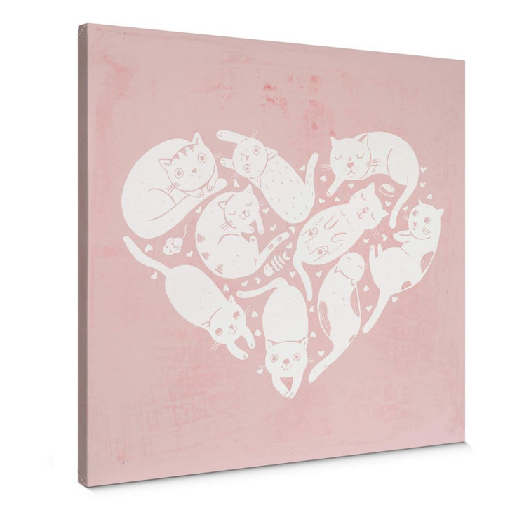 Leinwandbild Loske - Cat Heart - WA369004