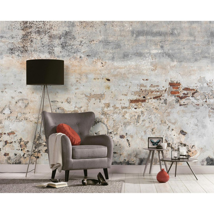 Livingwalls Fototapete Designwalls Old Wall in Betonoptik - WA296390