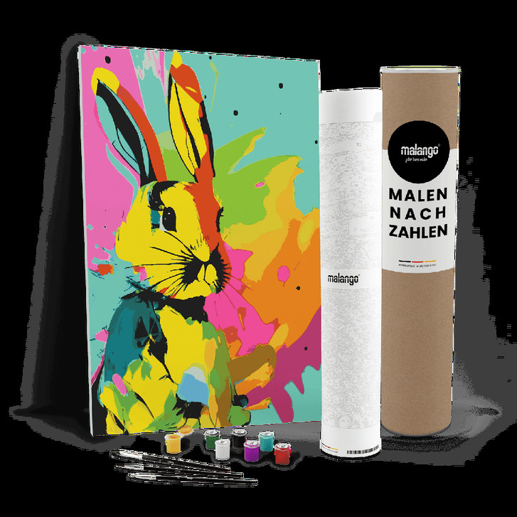 Malen nach Zahlen Leinwandbild - Hase Herbert - WA447418
