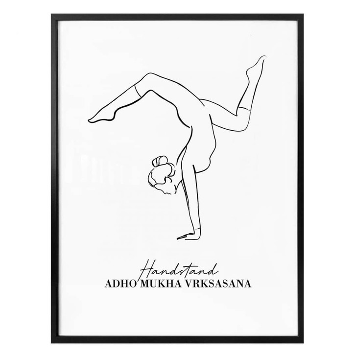 Poster Yoga - Handstand - Line Art - WA329302