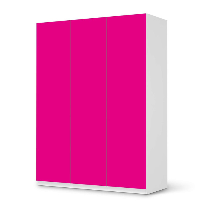 Folie IKEA Pax Schrank 201cm Höhe - 3 Türen - Pink Dark - CR105796