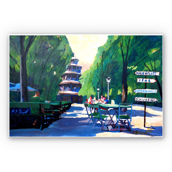 Hartschaumbild Bleichner - Chinesischer Turm in München - WA129554