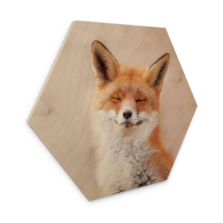 Hexagon - Holz van Duijn - Zufriedener Fuchs - WA326919