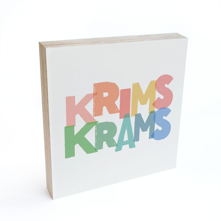 Holzbild zum Hinstellen - Krimskrams - 15 x 15 cm - WA475077