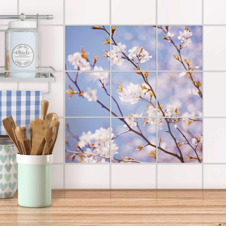 Klebefliesen - Apple Blossoms - 9er Set - CR107750