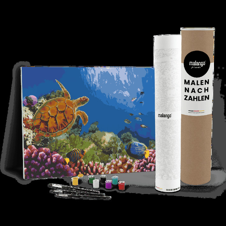 Malen nach Zahlen Leinwandbild - Meer unter Wasser - WA446802