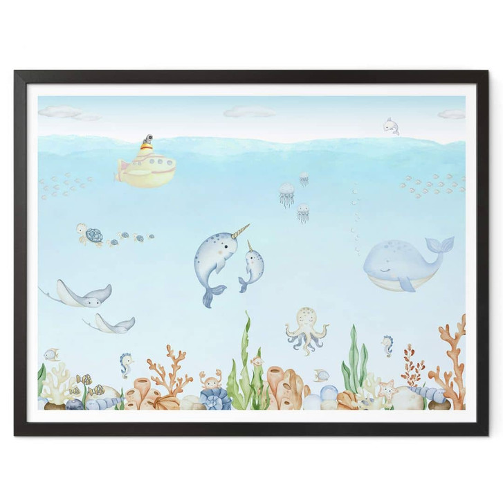 Poster Niedliche Unterwasserwelt - Kinderposter - Oliver Robins - WA407893