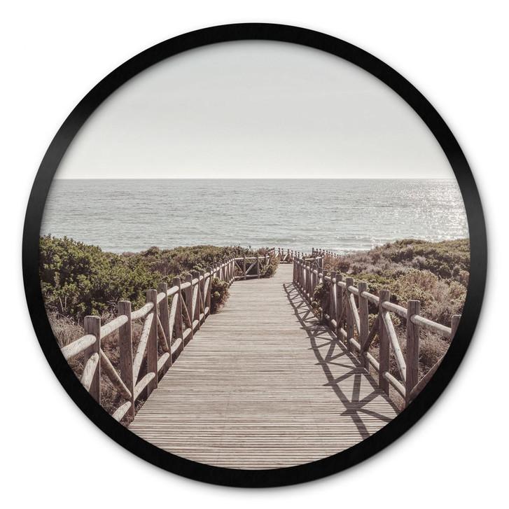 Poster Steg zum Strand - 1X Studio - Rund - WA406110