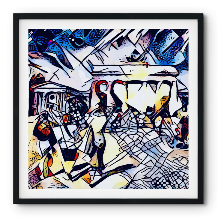 Poster Zamart - Kandinsky trifft Berlin Himmelblau - Quadratisch - WA380813