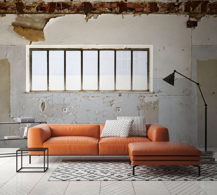 Fototapete Industrial beige grau - Vliestapete Beton Livingwalls - matt und glatt - WA396516